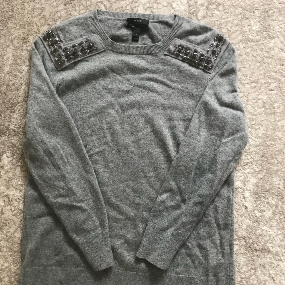 J Crew cashmere beaded sweater